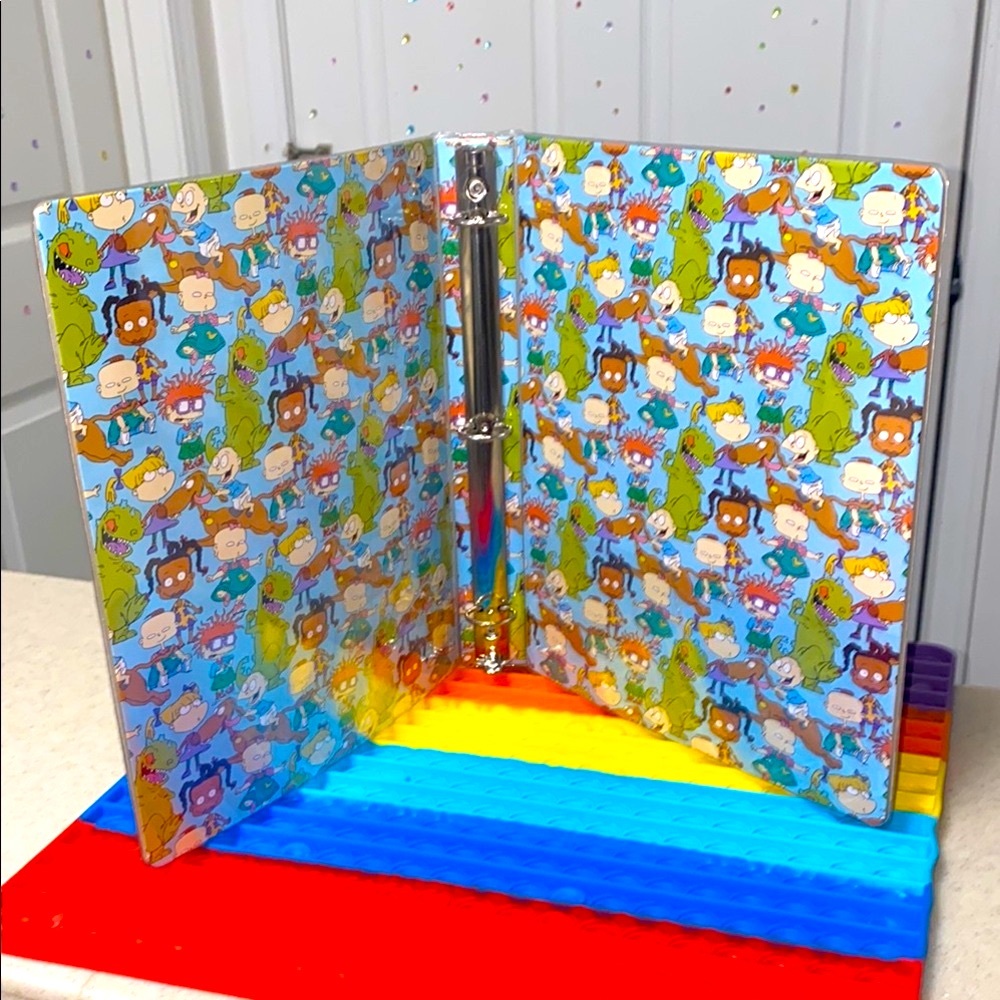 Nickelodeon Rugrats Themed Notebooks and Binder - Blue, Purple, Green - Picture 3 of 12